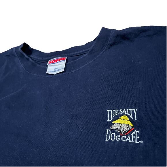The Salty Dog Cafe Navy Blue T-Shirt XXL Embroidered Logo Soffe Tag 2XL - Picture 1 of 6